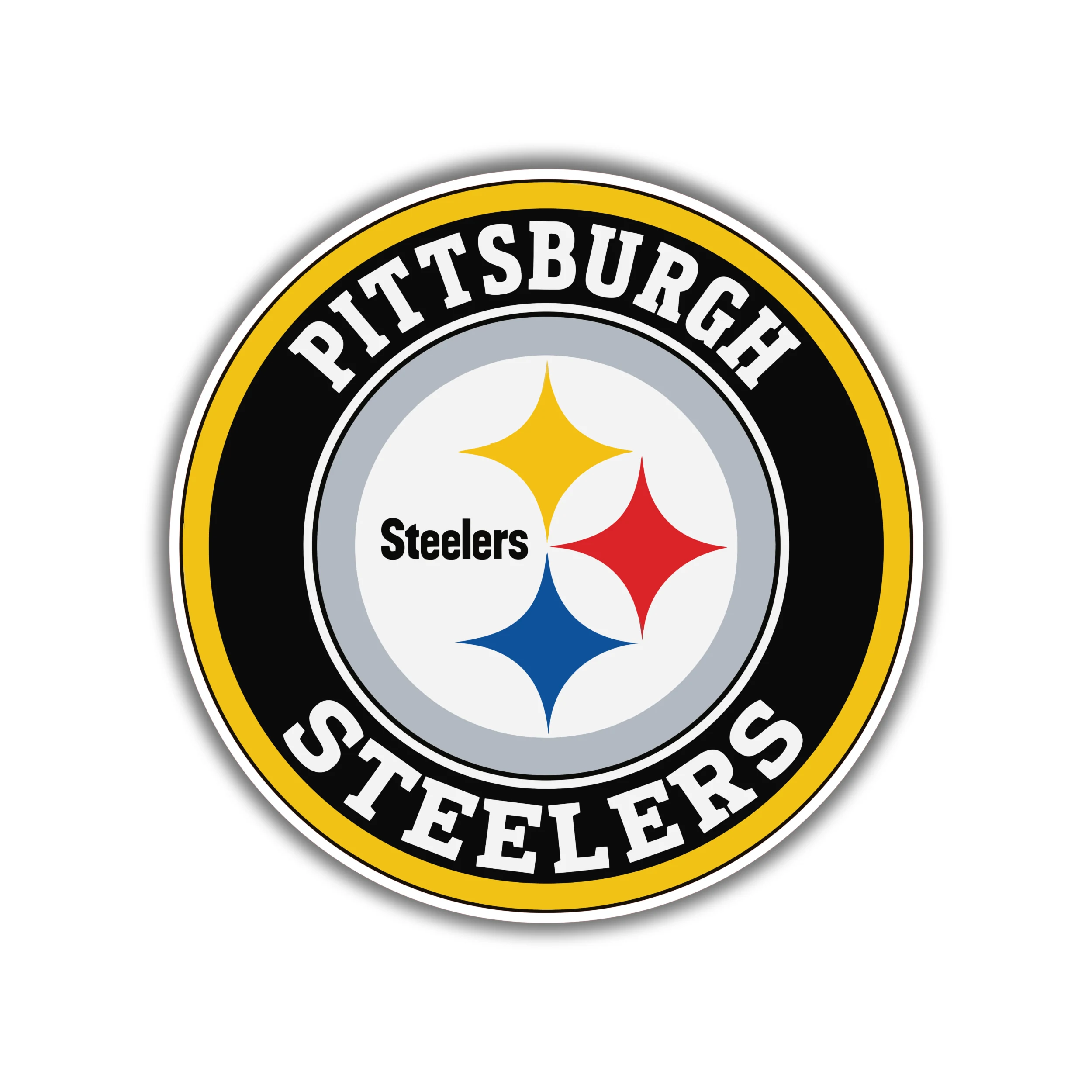 Pittsburgh Steelers - Yellow and Black Circle - Temporary Tattoo