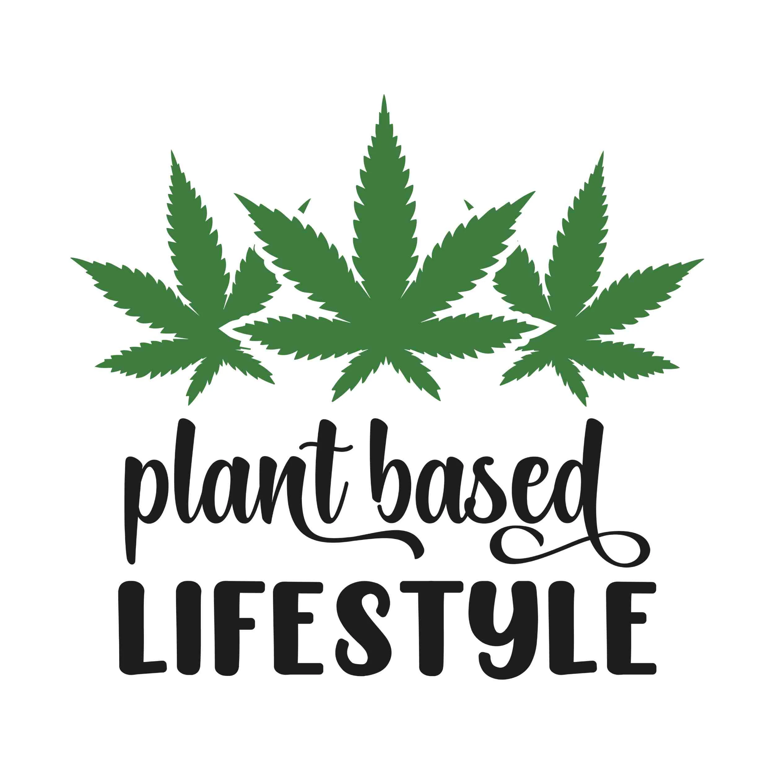 PLANT BASED LIFESTYLE - Iron On DTF Transfer - Custom Size