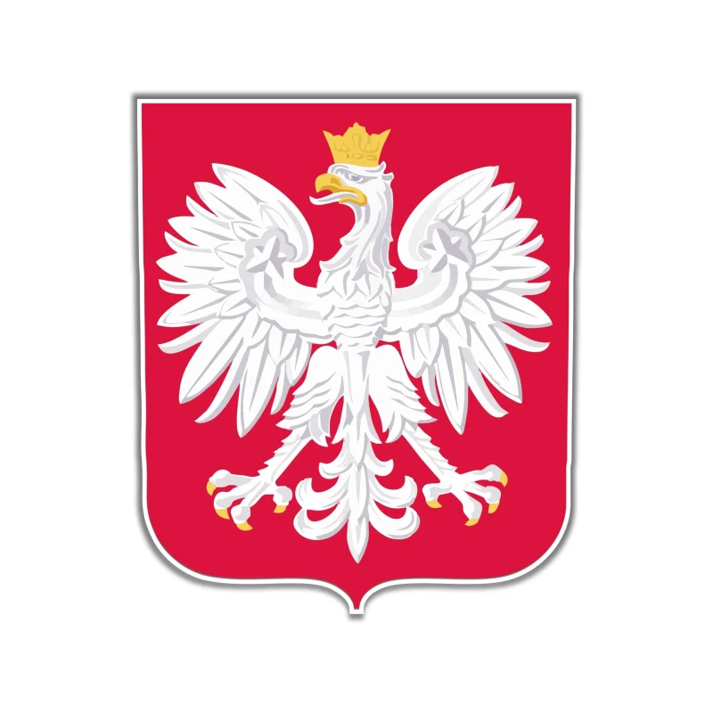 Polish Coat of Arms Full Color Vinyl Decal