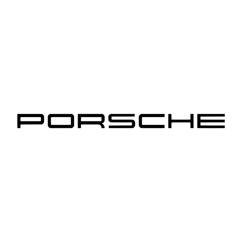 Porsche Logo Vinyl Decal - Custom Size