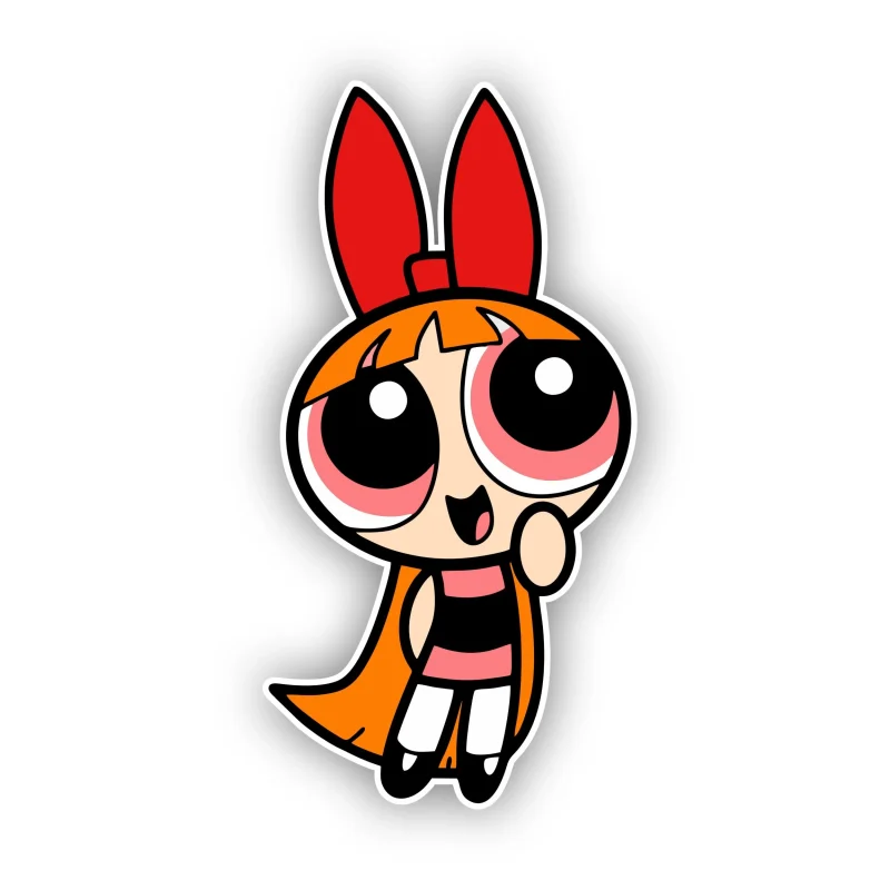 Powerpuff Girls- Blossom - Full Color Vinyl Decal - Custom Size