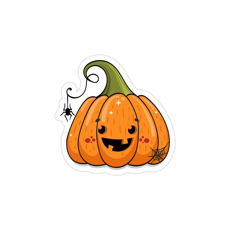 Pumpkin Full Color Vinyl Decal - Custom Size