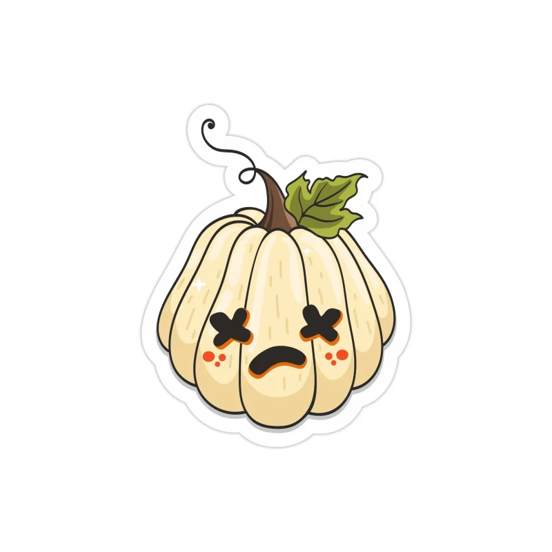 Pumpkin Full Color Vinyl Decal - Custom Size