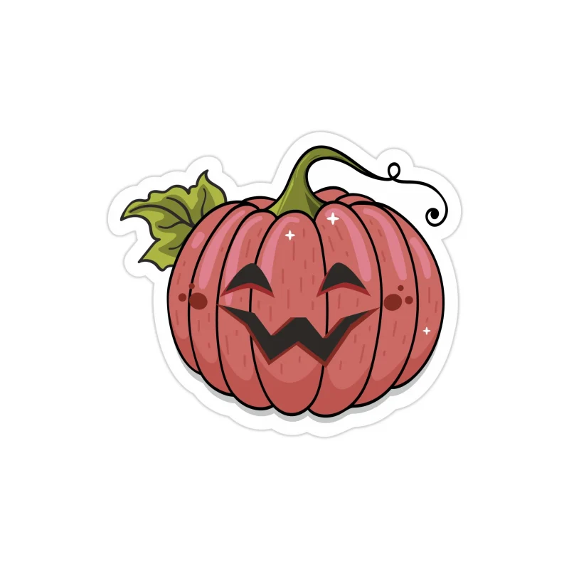 Pumpkin Full Color Vinyl Decal - Custom Size