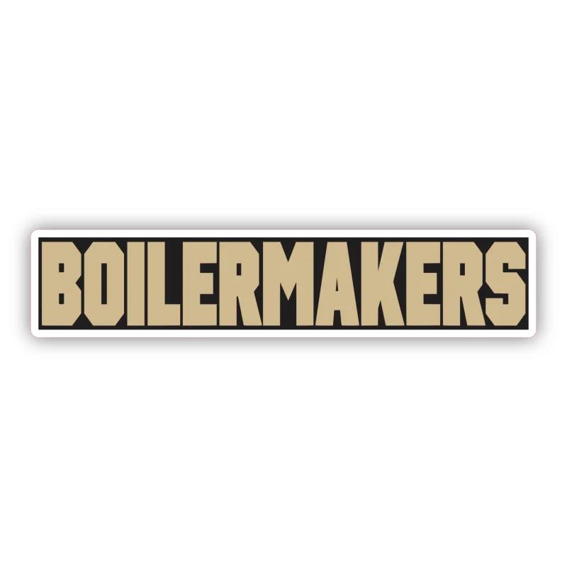 Purdue Boilermakers - Gold Lettering - Iron On DTF Transfer - Custom Size