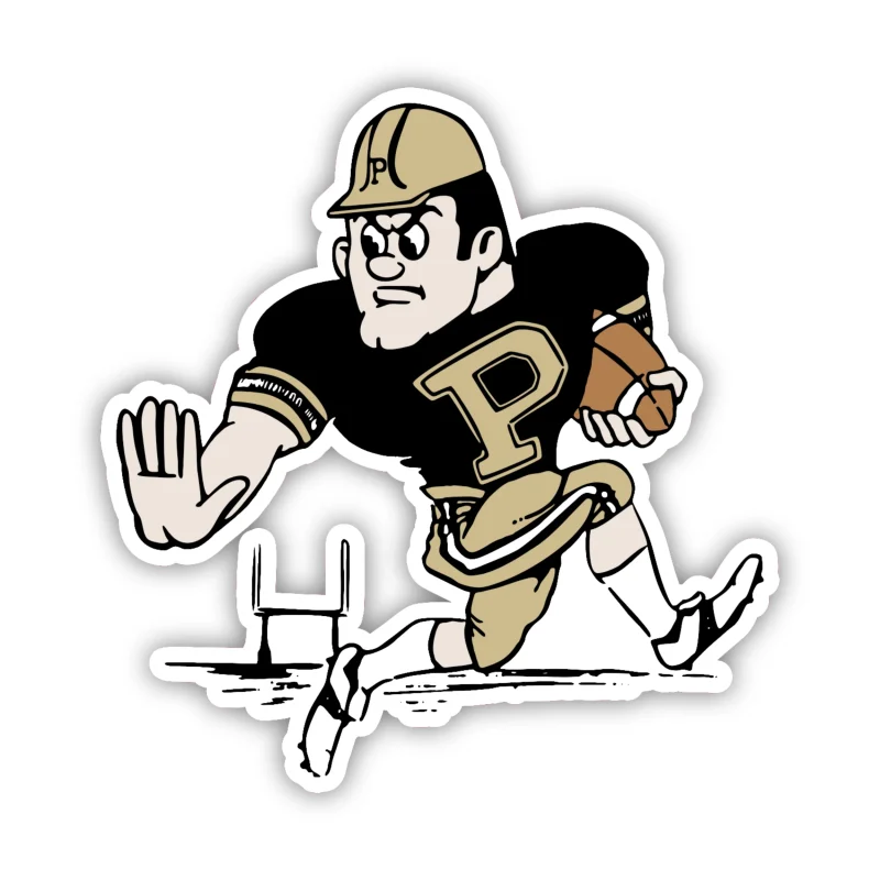 Purdue Boilermakers - Pete with Black Jersey - Iron On DTF Transfer - Custom Size