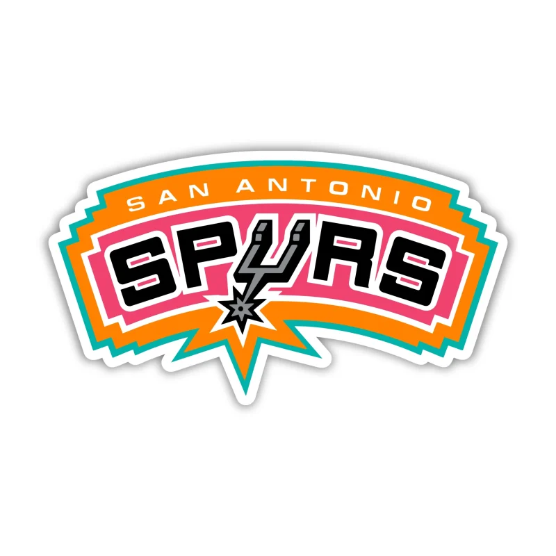 San Antonio Spurs - Name With Orange Background - Iron On DTF Transfer - Custom Size