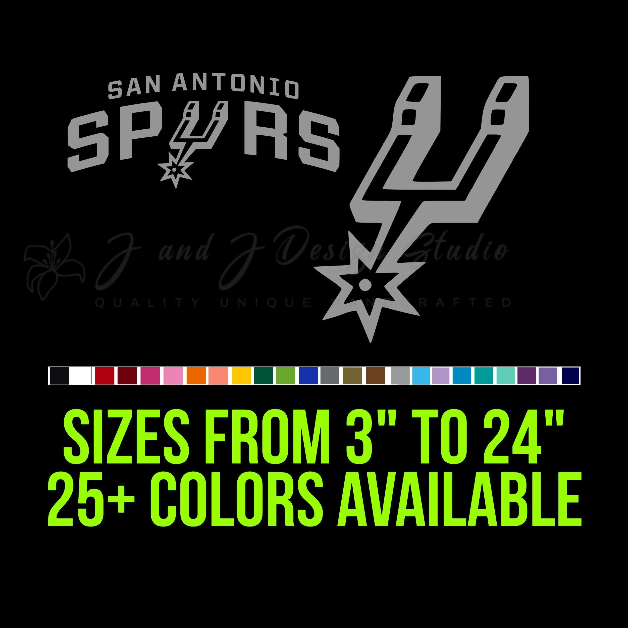 San Antonio Spurs Vinyl Decal - Custom Size
