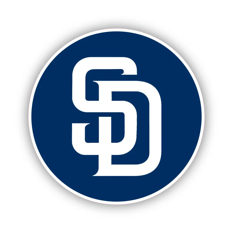 San Diego Padres - Blue Circle with SD - Iron On DTF Transfer - Custom Size