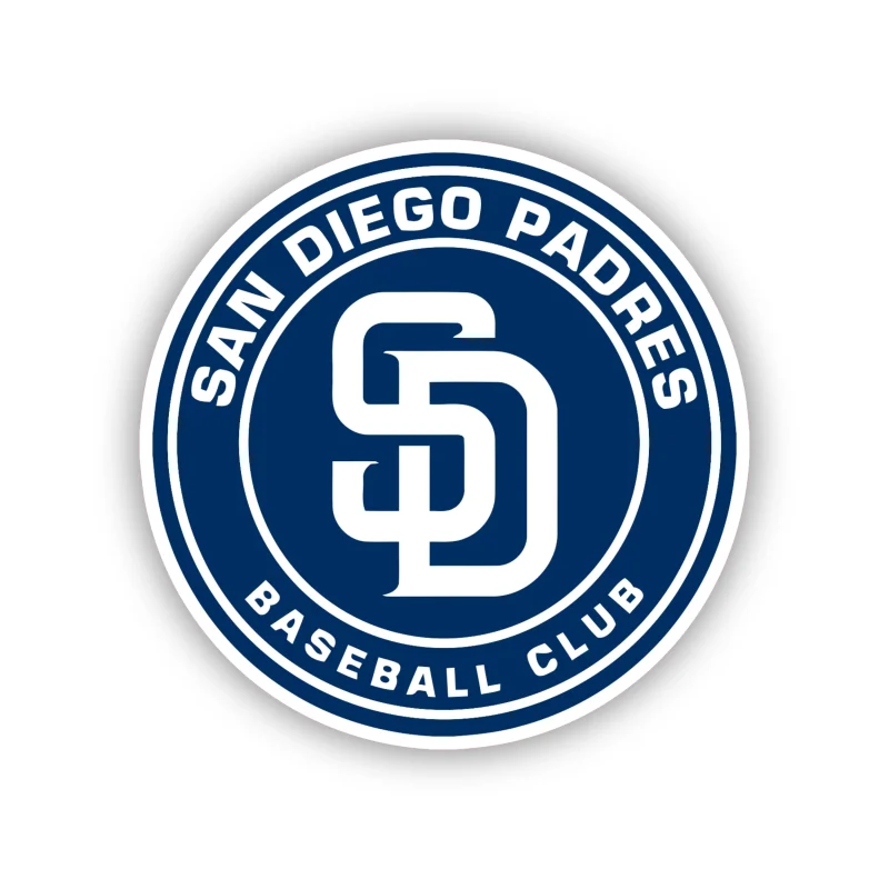 San Diego Padres - Blue Circle with White Name - Temporary Tattoo
