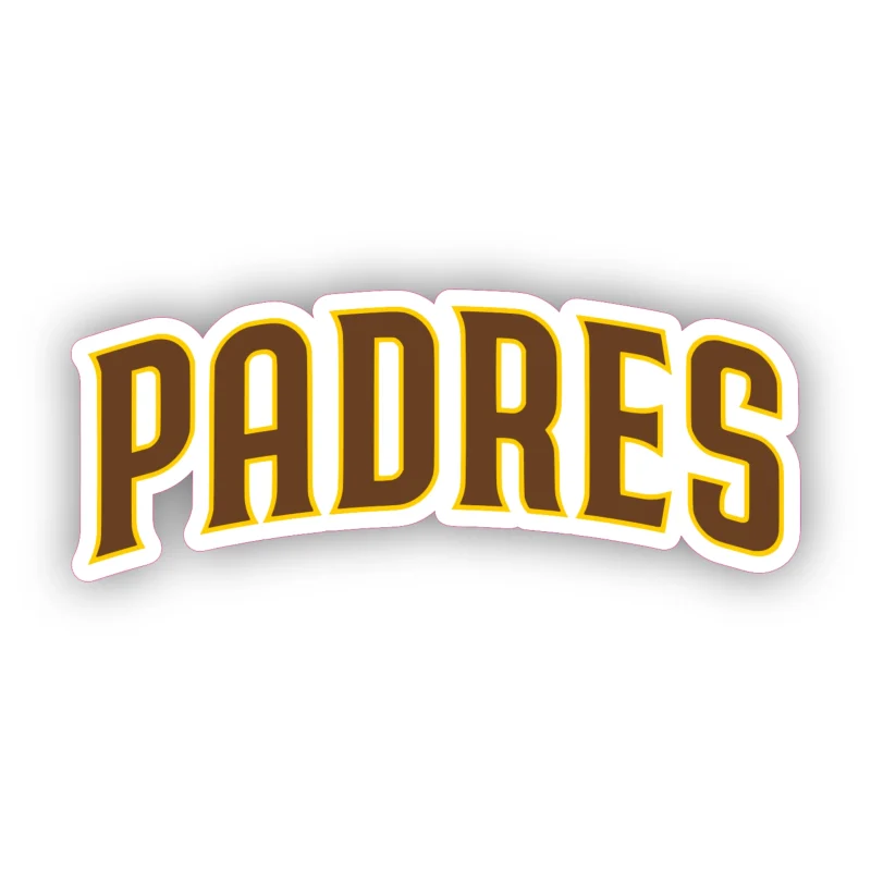 San Diego Padres - Light Brown Padres - Temporary Tattoo