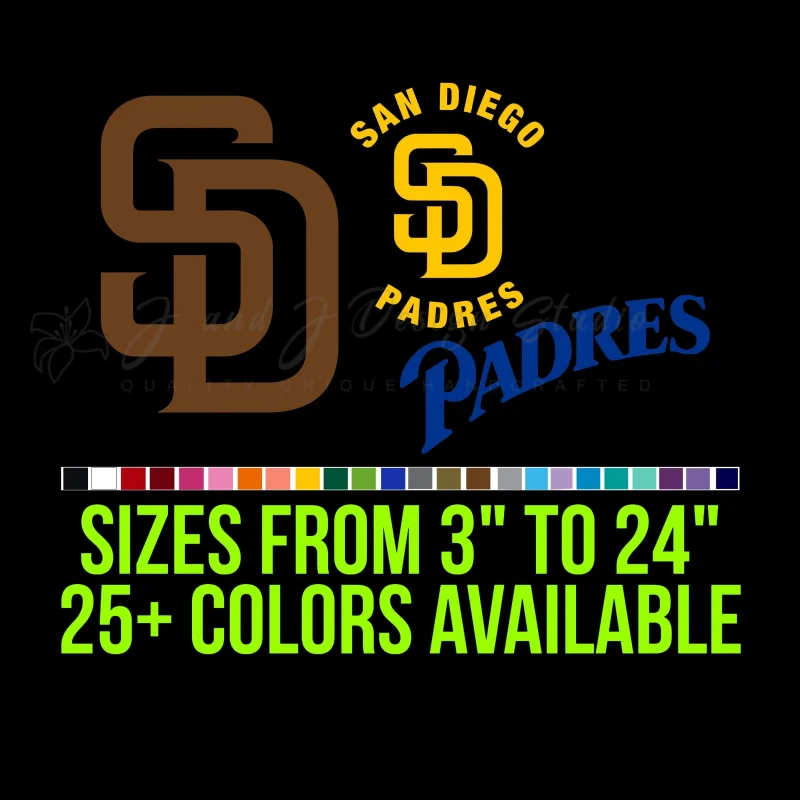 San Diego Padres Vinyl Decal - Custom Size