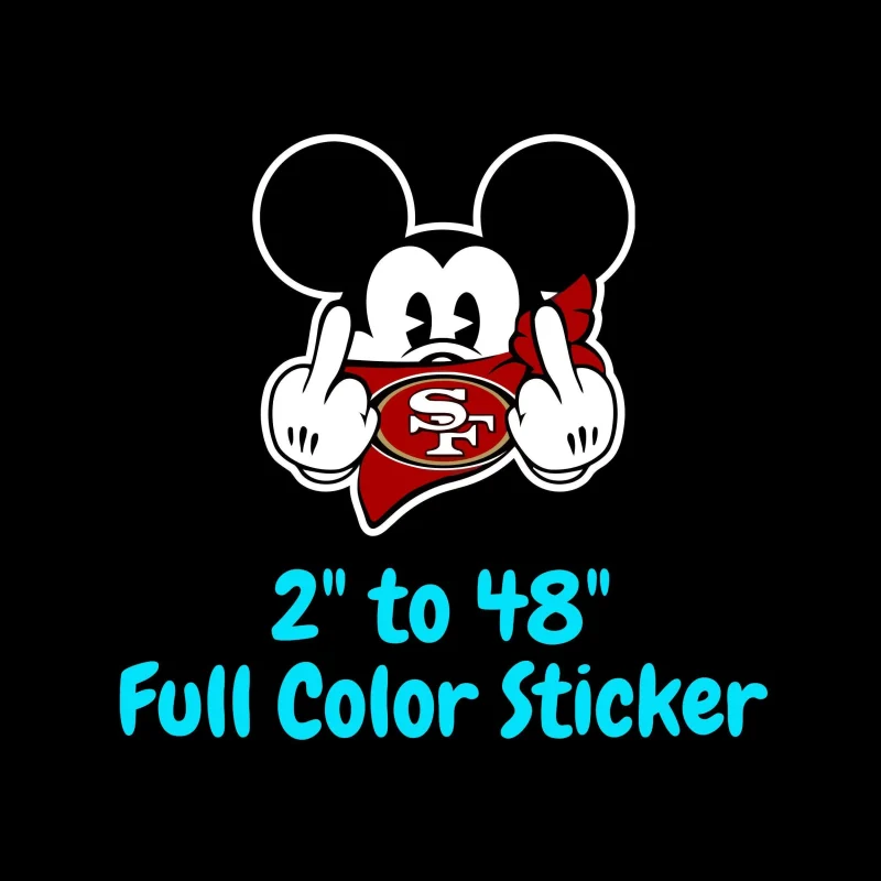 San Francisco 49ers Full Color Vinyl Sticker - Custom Size