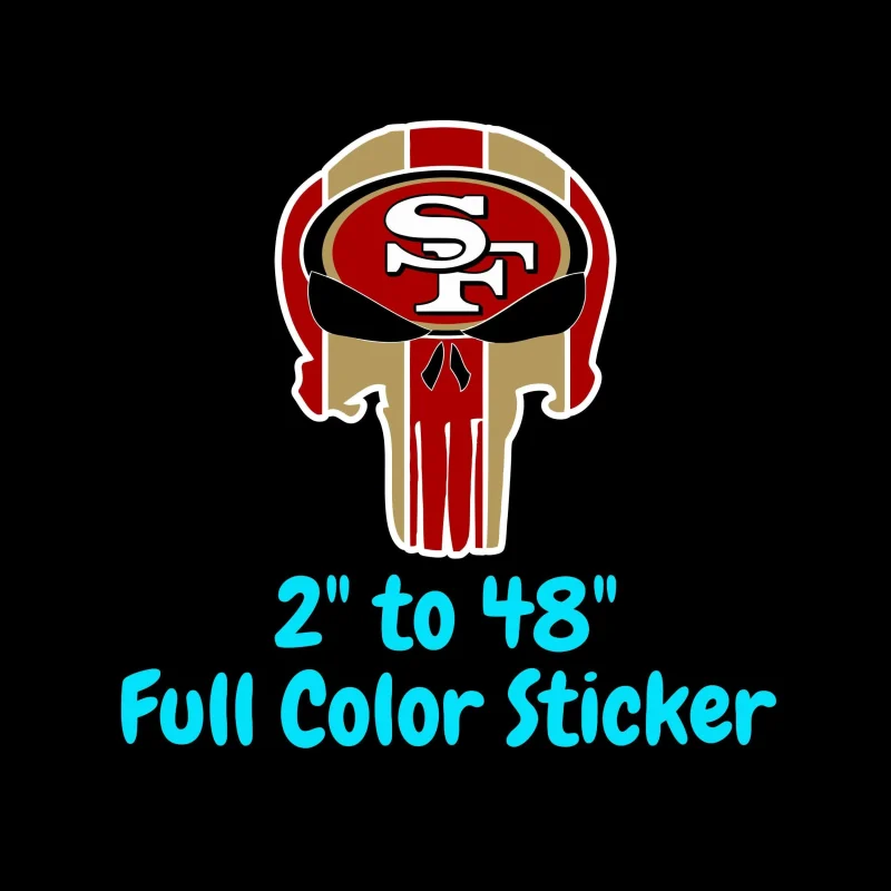 San Francisco 49ers Full Color Vinyl Sticker - Custom Size