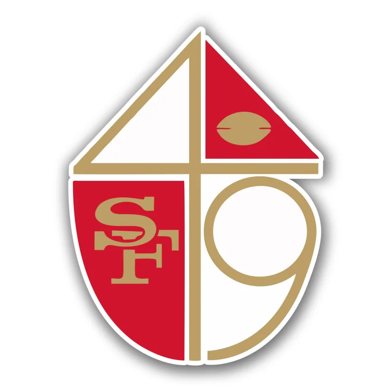 San Francisco 49ers - Throwback Logo - Iron On DTF Transfer - Custom Size