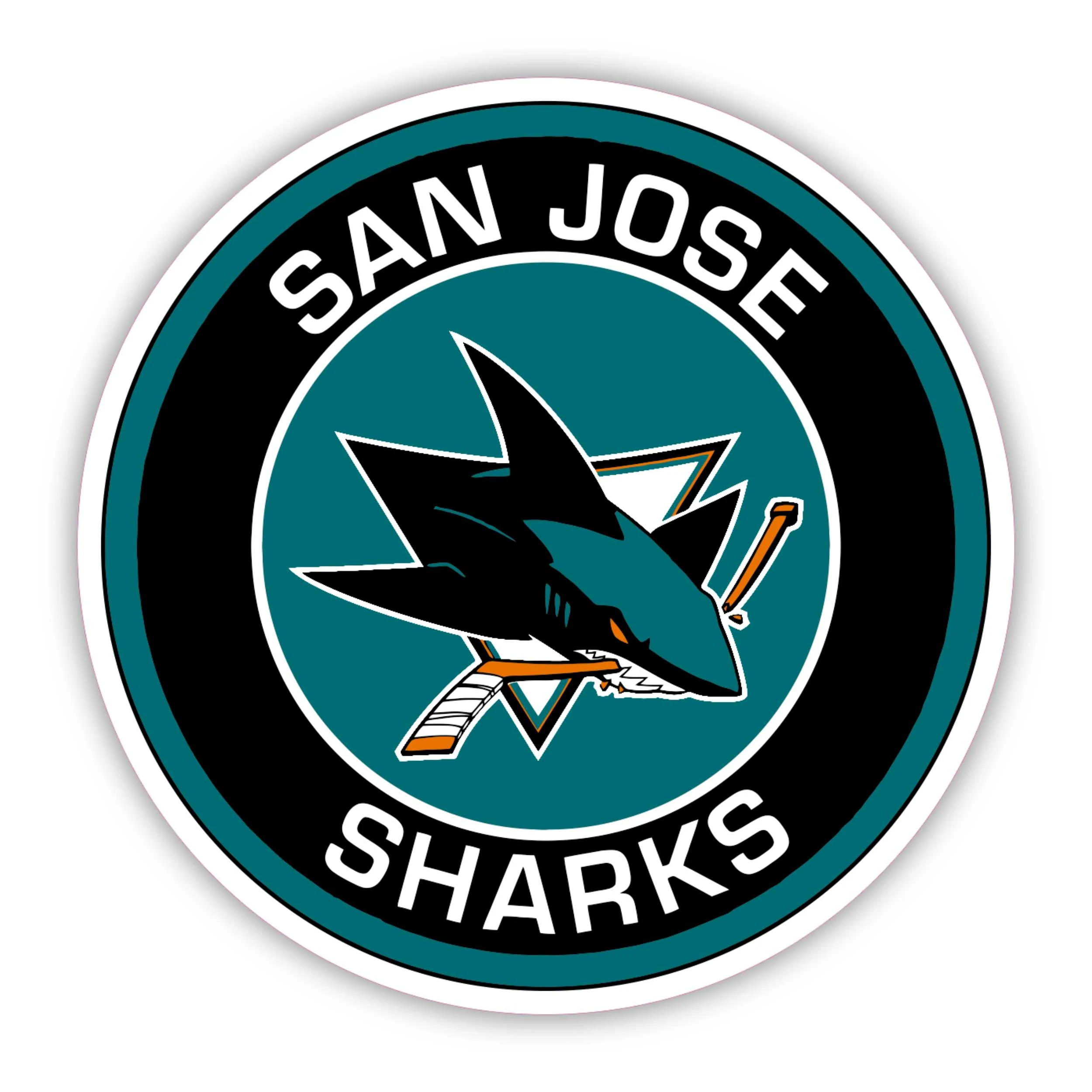 San Jose Sharks - Circle - Iron On DTF Transfer - Custom Size