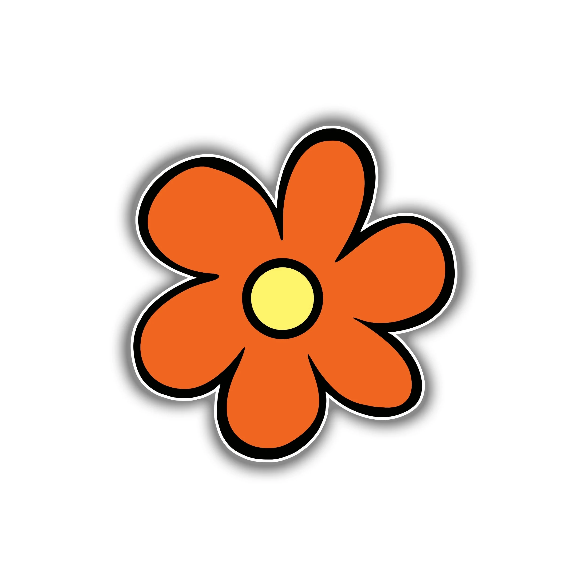 Scooby Doo- Mystery Machine Flower - Full Color Vinyl Sticker - Custom Size