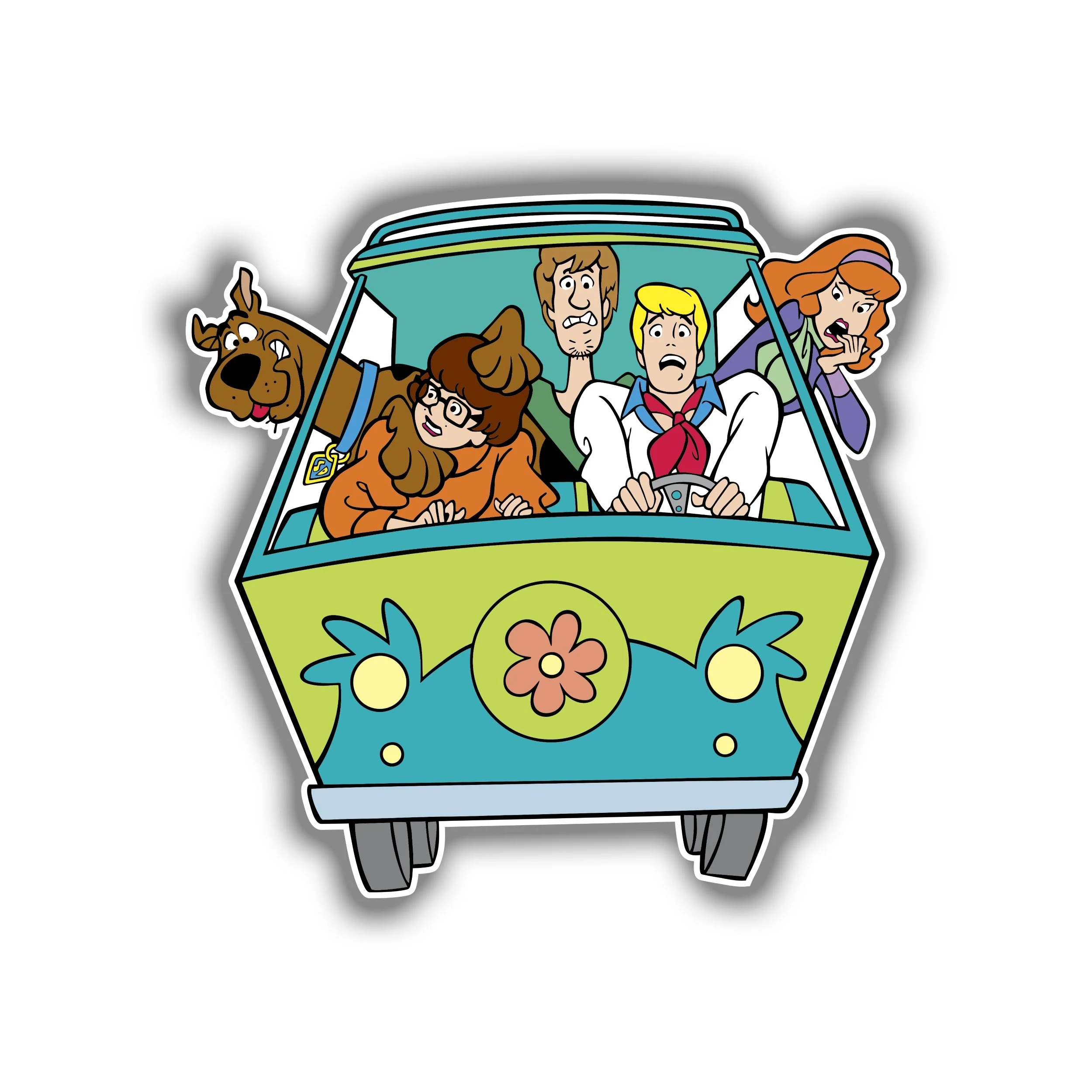 Scooby Doo - Mystery Machine - Full Color Vinyl Sticker - Custom Size