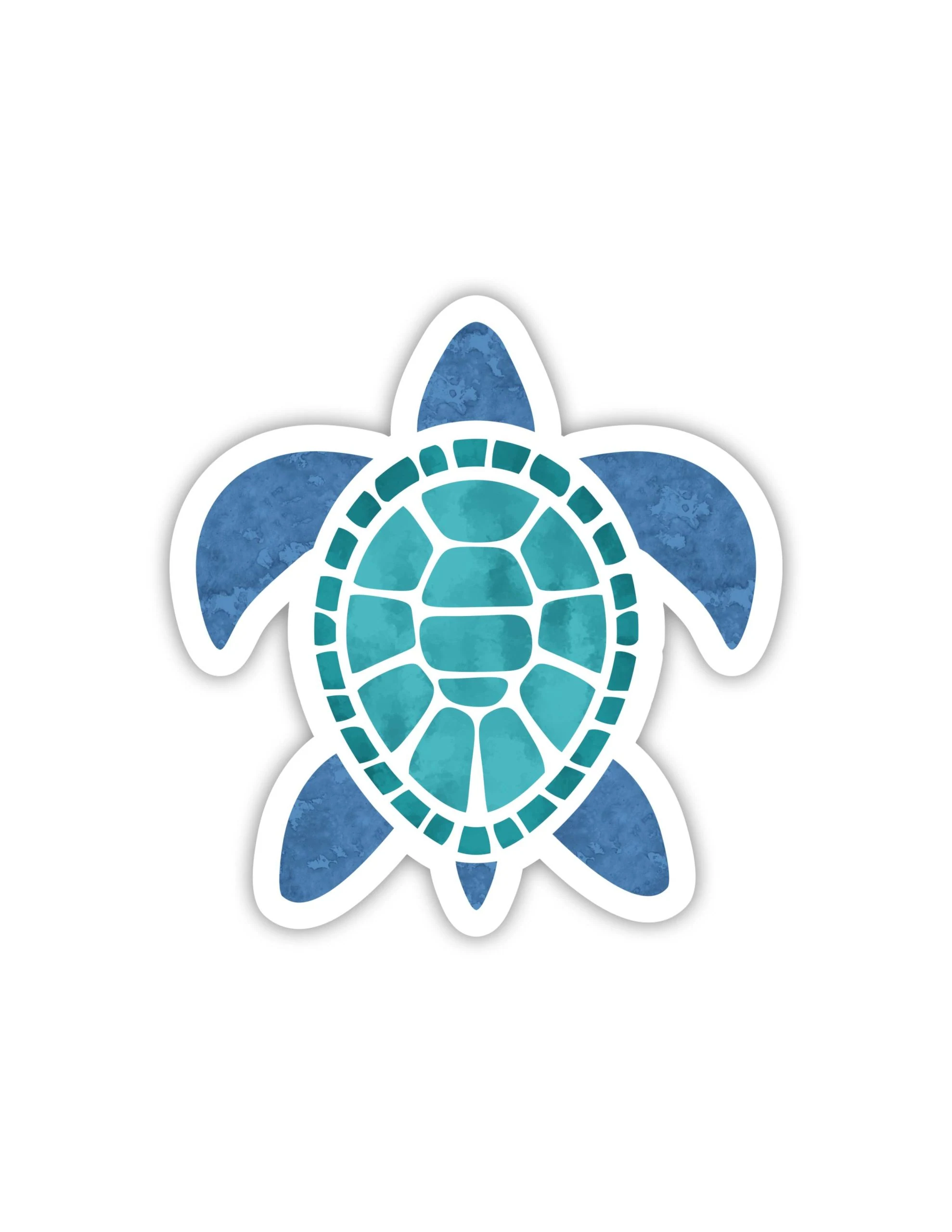 Sea turtle Full Color Vinyl Sticker - Custom Size