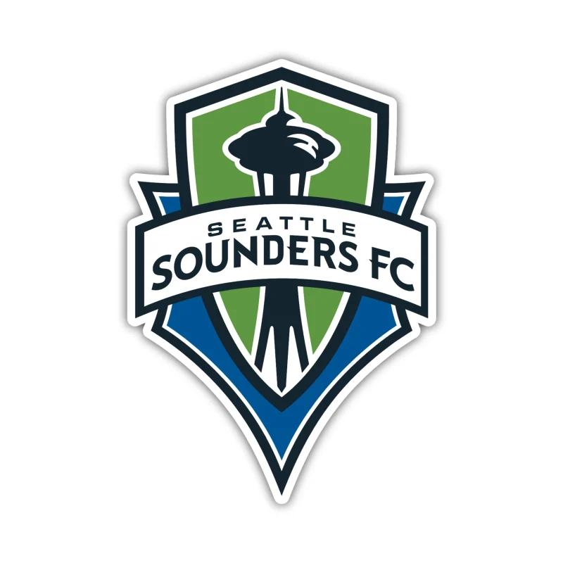 Seattle Sounders FC - Logo - Full Color Vinyl Sticker - Custom Size