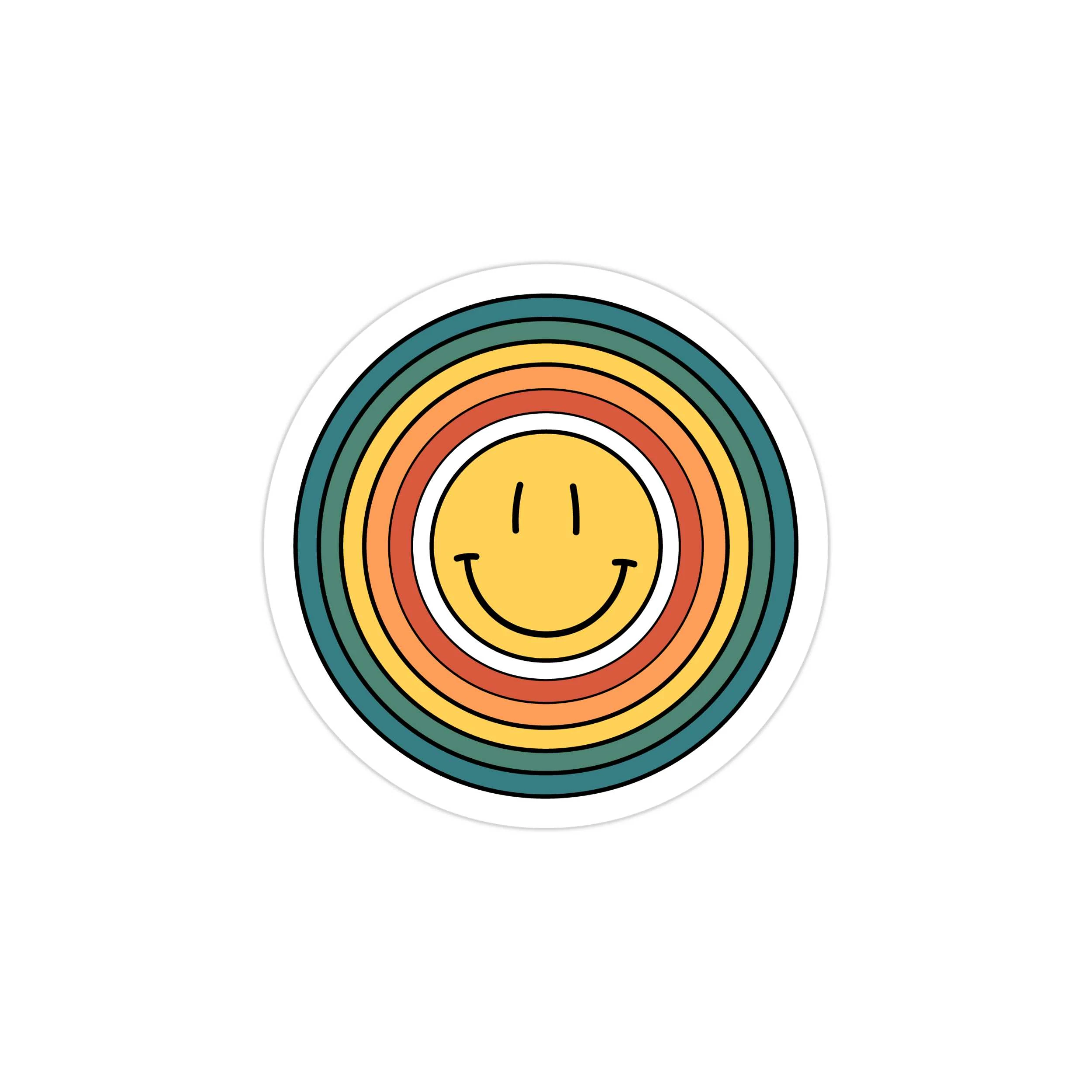 Smiley Face Full Color Vinyl Decal - Custom Size