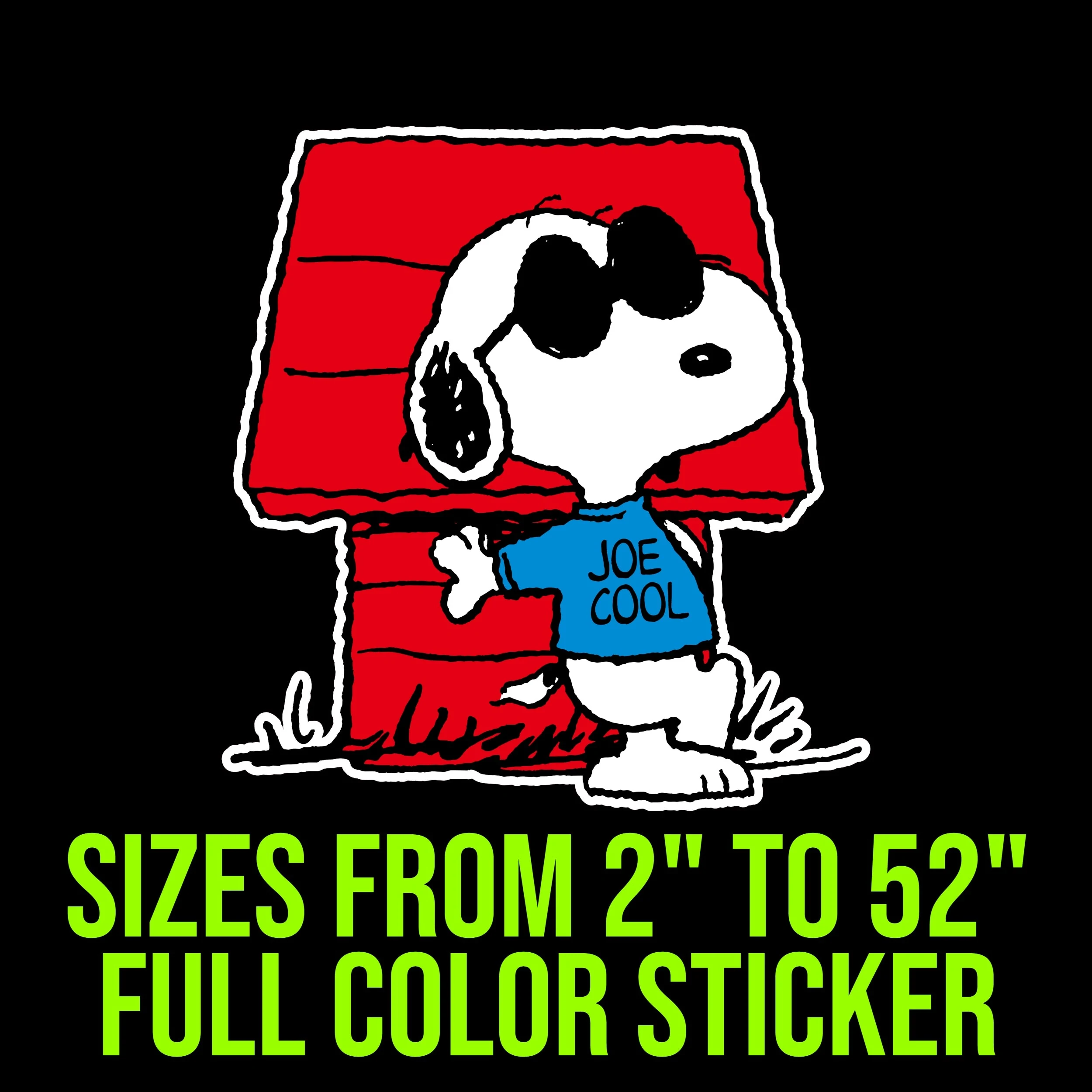 Snoopy - Joe Cool - Full Color Vinyl Decal