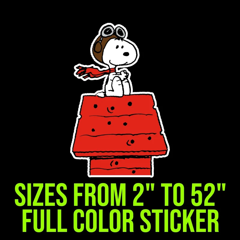 Snoopy - Snoopy Dog House - Full Color Vinyl Decal