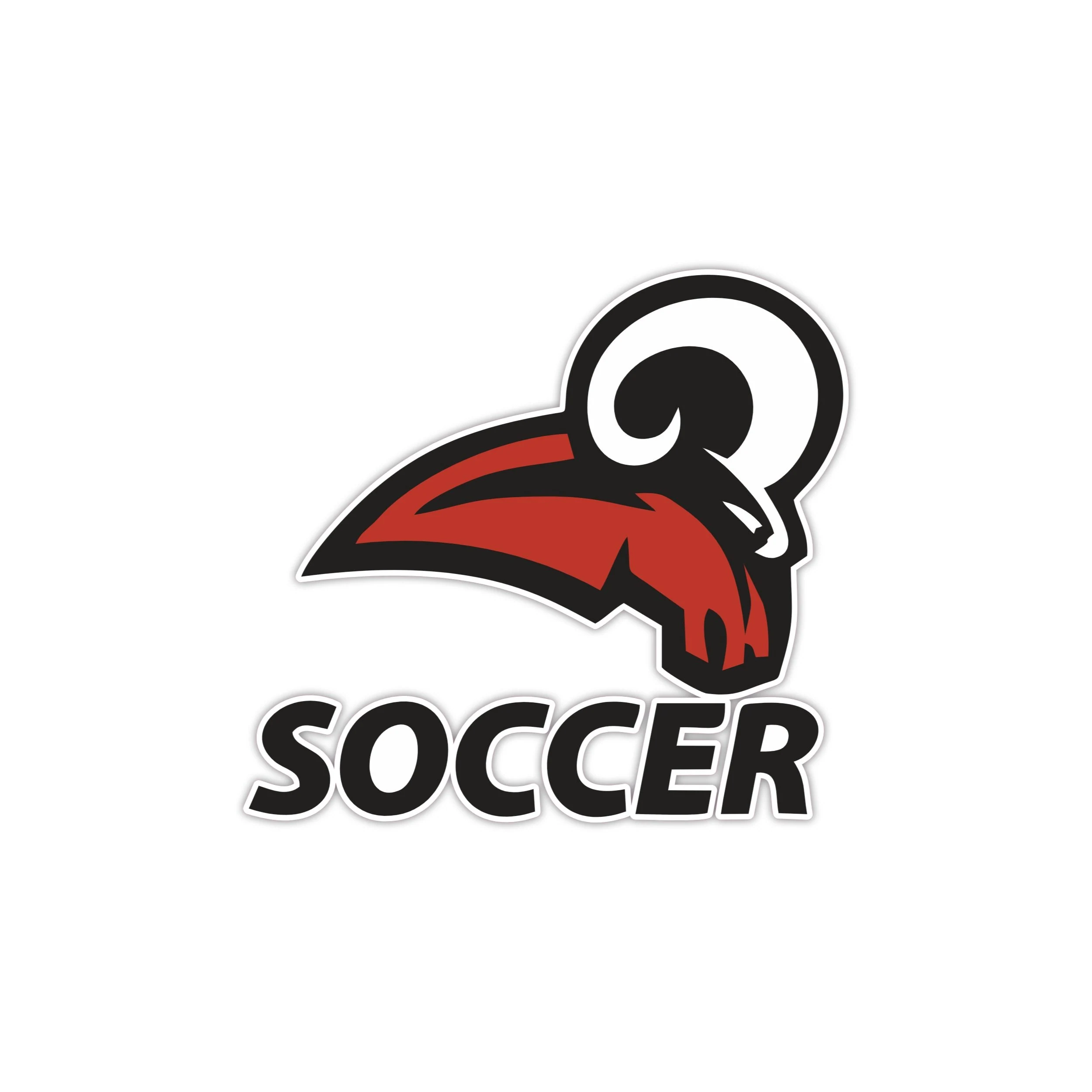 Soccer Rams Full Color Vinyl Sticker - Custom Size