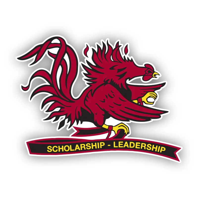 South Carolina Gamecocks - Rooster with Banner - Iron On DTF Transfer - Custom Size