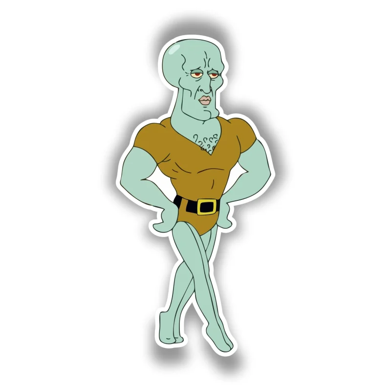 Spongebob - Handsome Squidward Full Color Vinyl Decal - Custom Size