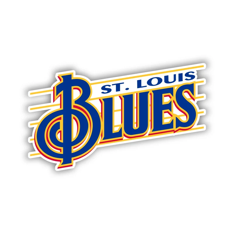 St Louis Blues - Name With Lines - Iron On DTF Transfer - Custom Size