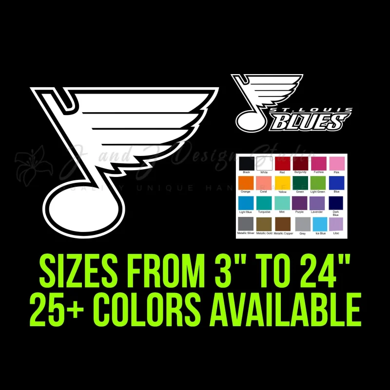 St. Louis Blues Vinyl Decal - Custom Size