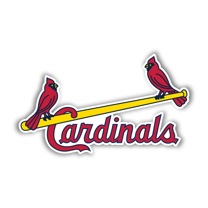 St. Louis Cardinals - 2 Birds With Cardinals - Temporary Tattoo