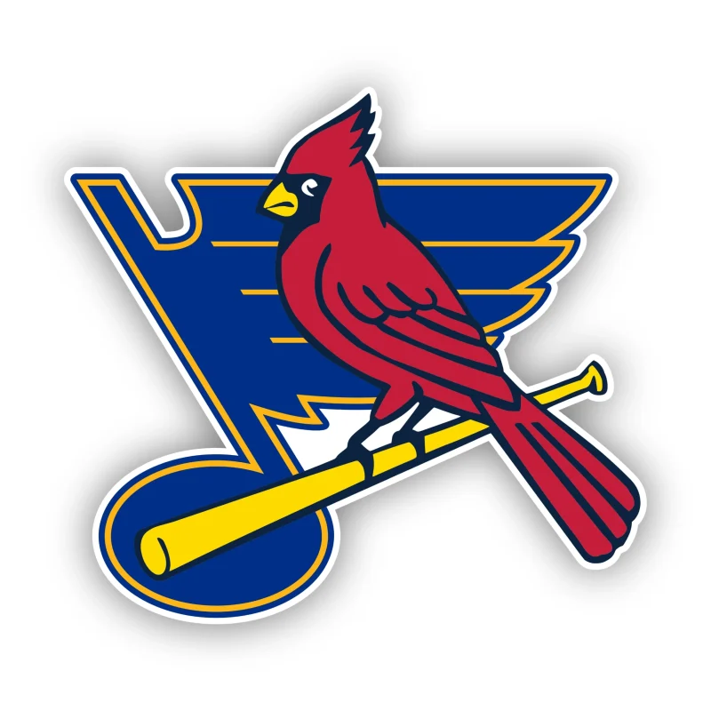 St. Louis Cardinals - Cardinals And Blues - Temporary Tattoo