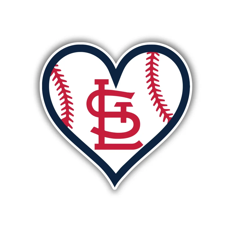 St. Louis Cardinals - Heart - Iron On DTF Transfer - Custom Size