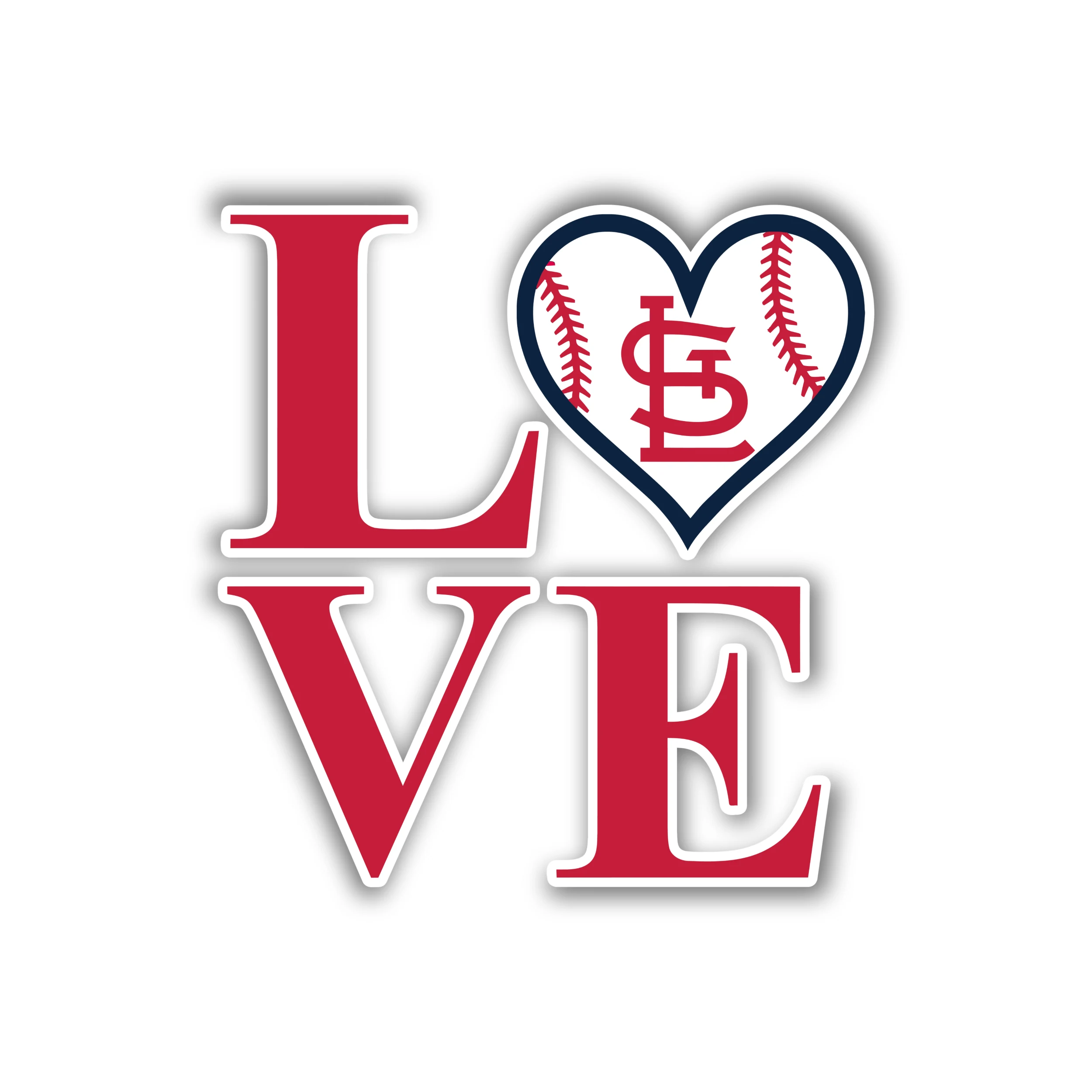 St. Louis Cardinals - Love - Iron On DTF Transfer - Custom Size