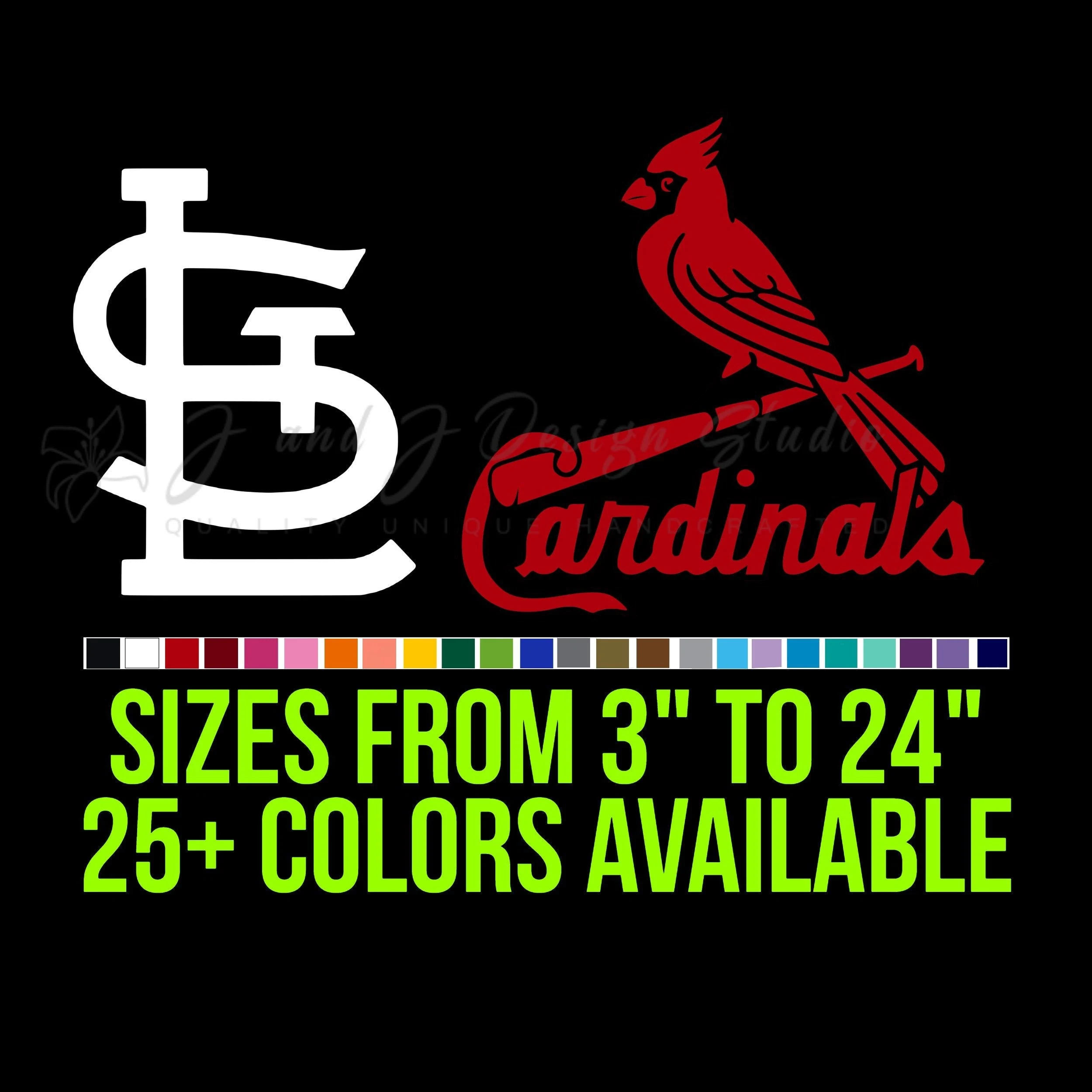 St Louis Cardinals Vinyl Decal - Custom Size