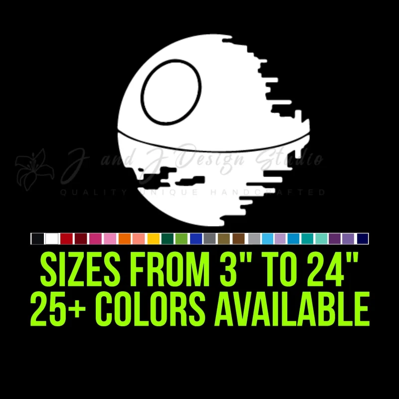 Star Wars Death Star Vinyl Decal - Custom Size
