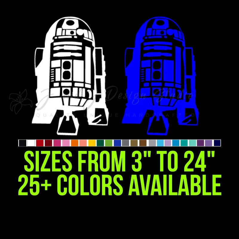 Star Wars R2D2 Vinyl Decal - Custom Size
