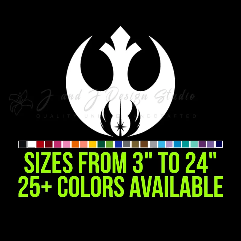 Star Wars Rebel Jedi Vinyl Decal - Custom Size
