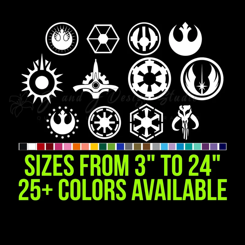 Star Wars Sigils Vinyl Decal - Custom Size