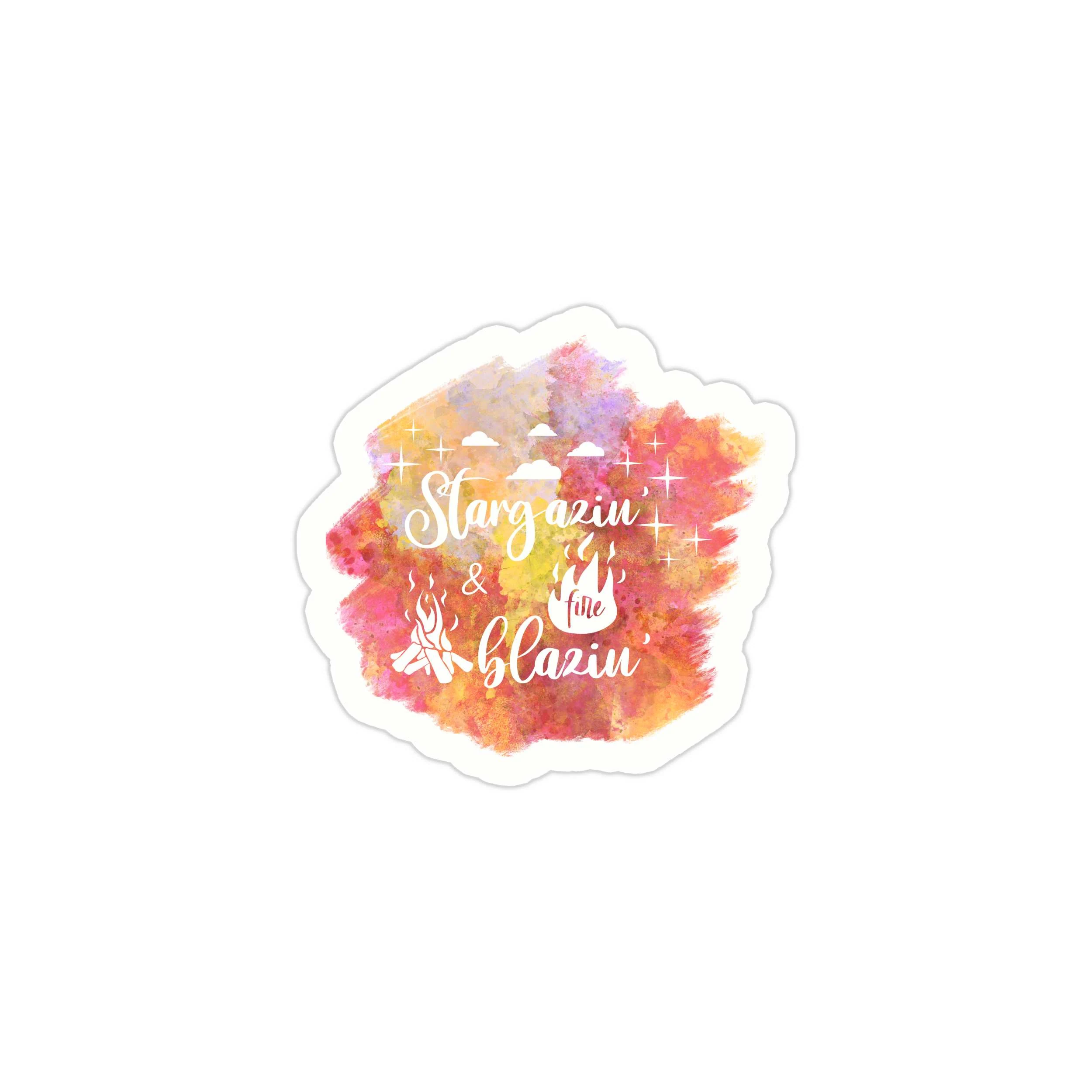 Stargazin' Fire Blazin' Full Color Vinyl Decal - Custom Size