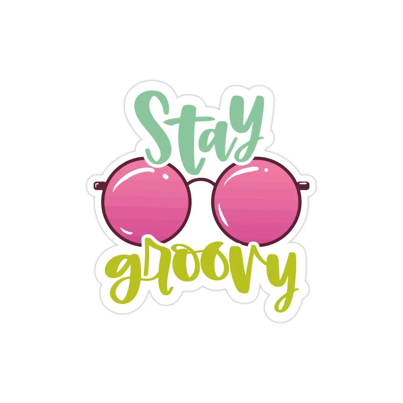 Stay Groovy Full Color Vinyl Decal - Custom Size