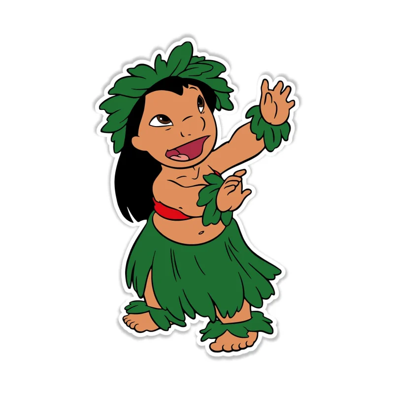 Stitch - Lilo Full Color Vinyl Sticker - Custom Size