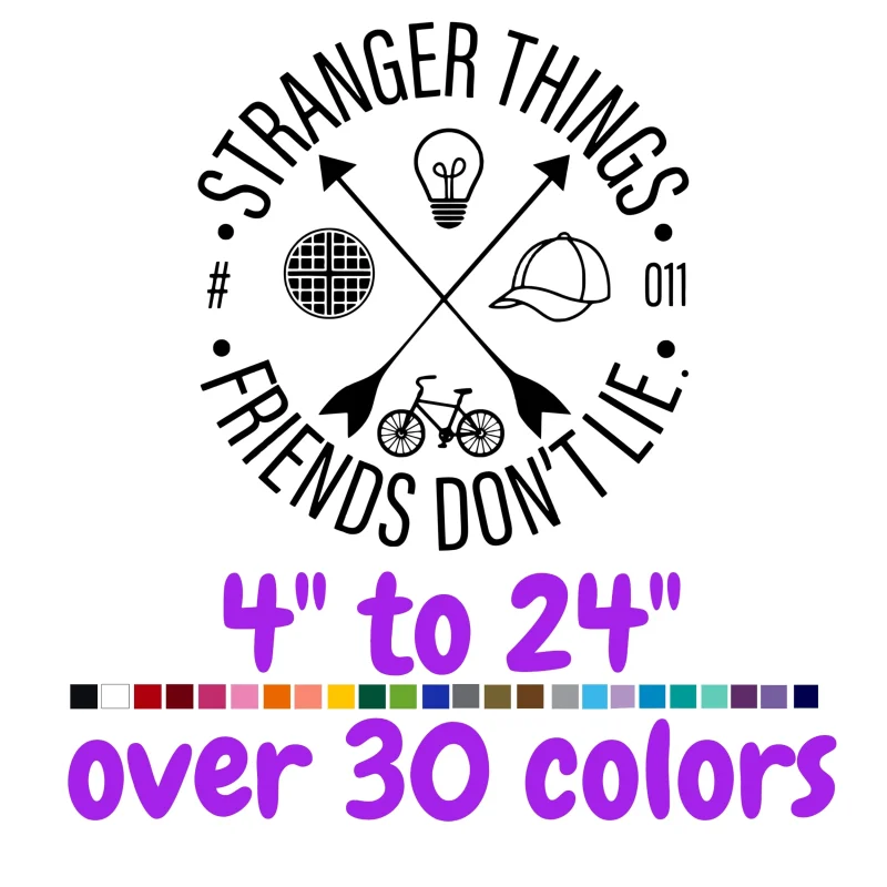 Stranger Things Vinyl Decal - Custom Size