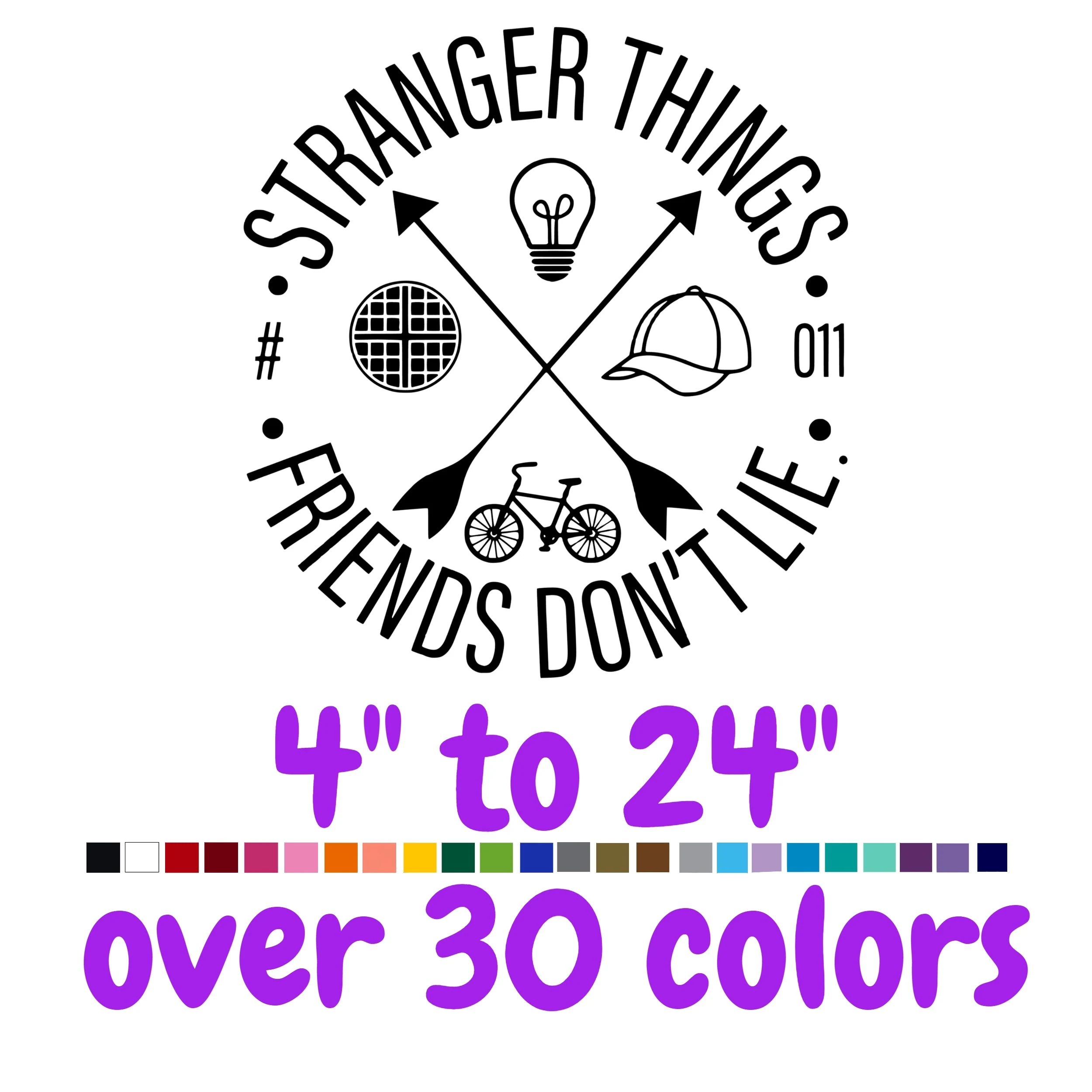 Stranger Things Vinyl Decal - Custom Size