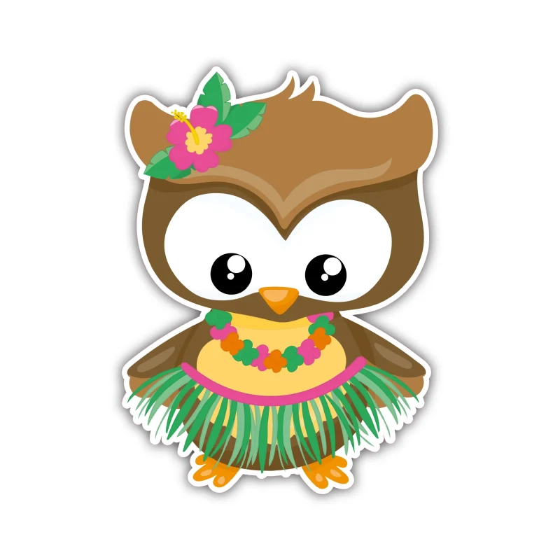 Summer Owl - Iron On DTF Transfer - Custom Size