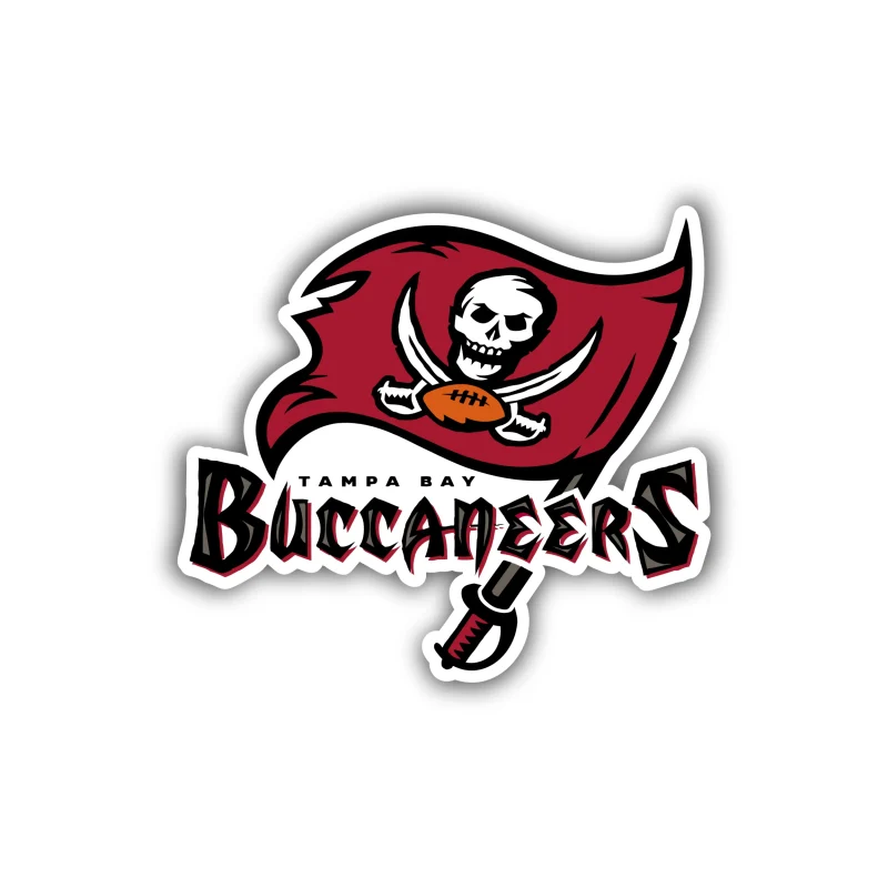 Tampa Bay Buccaneers - Dark Flag Wording - Iron On DTF Transfer - Custom Size