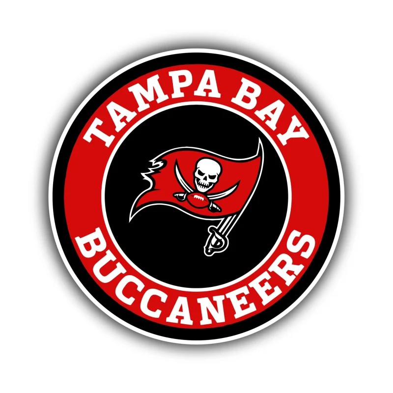 Tampa Bay Buccaneers - Flag Circle - Temporary Tattoo