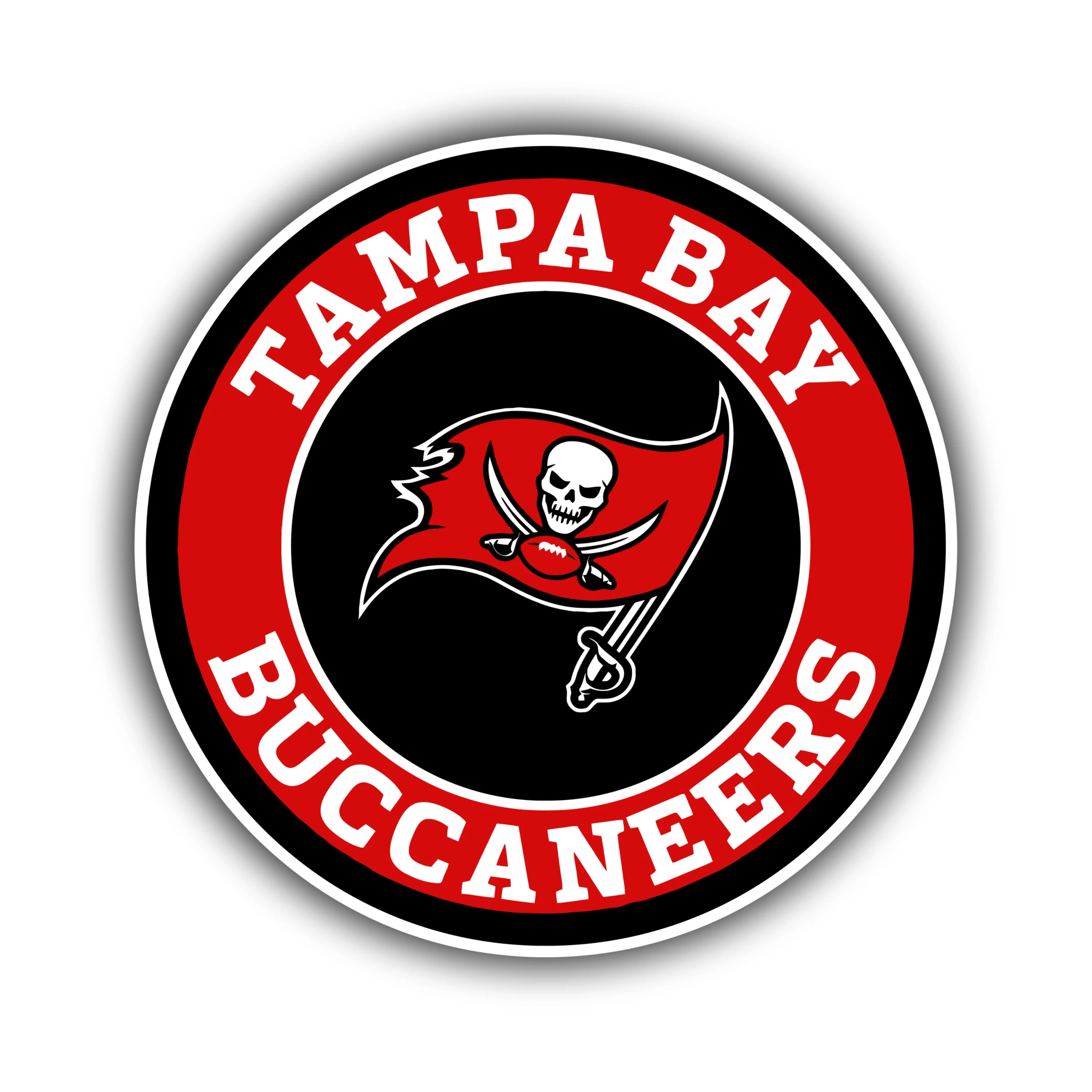Tampa Bay Buccaneers - Flag Circle - Temporary Tattoo